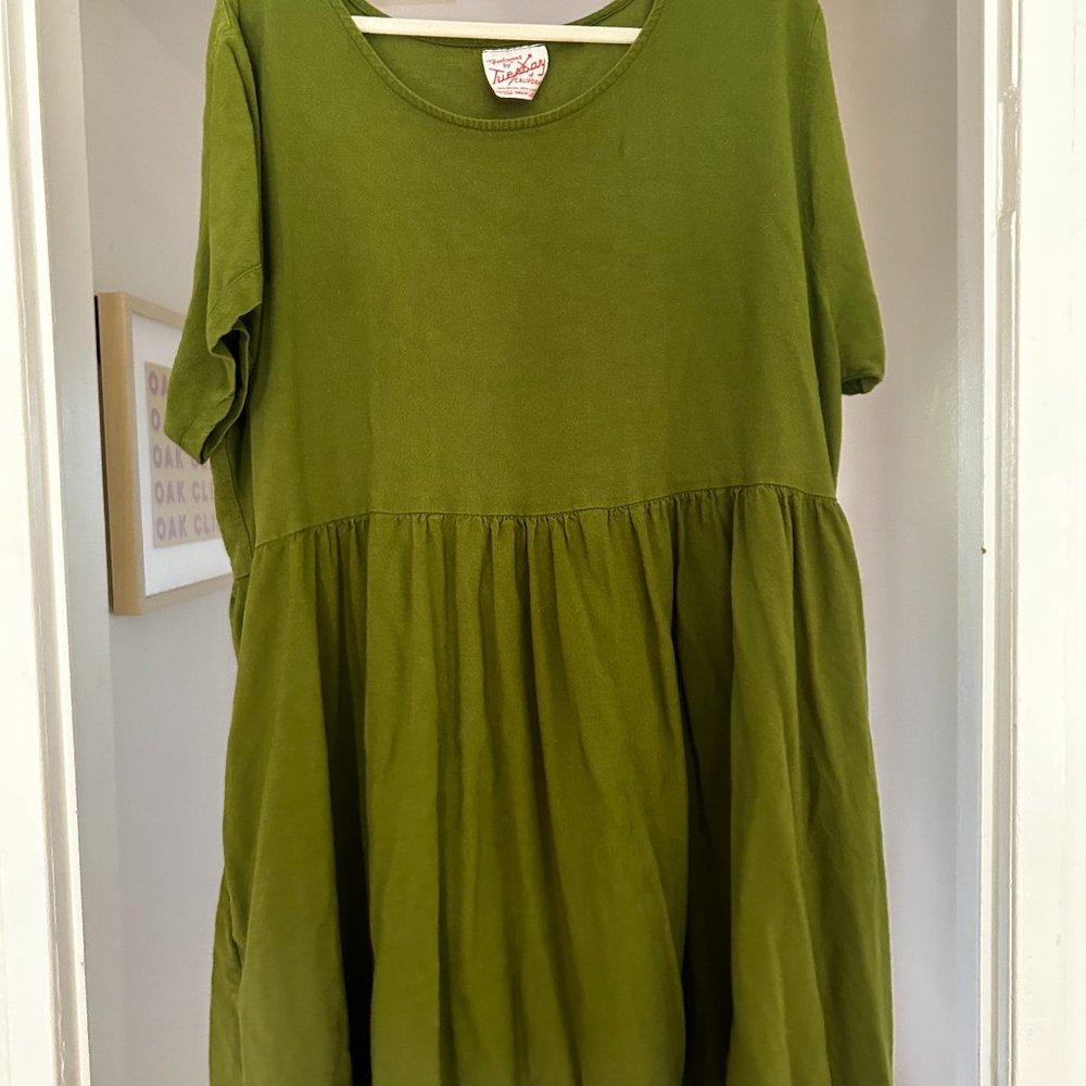 Tuesday of California Gemini Dress in Cilantro Green - Size 18/20